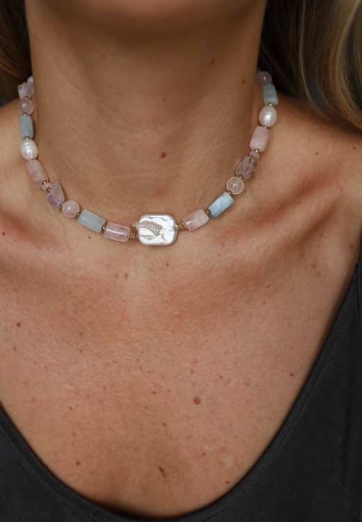 Naszyjnik z Morganitami