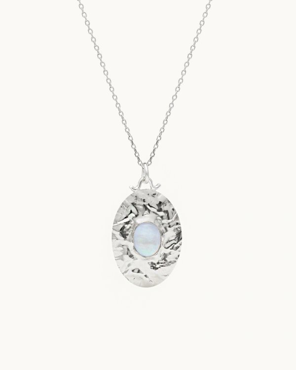 Naszyjnik Majestic z Kamieniem Księżycowym (silver)
