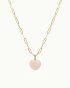 NASZYJNIK HE(ART) Z KAMIENIEM KWARC RÓŻOWY