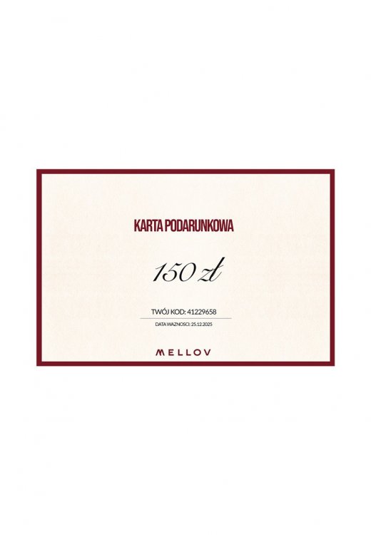 Karta podarunkowa o wartości 150 zł