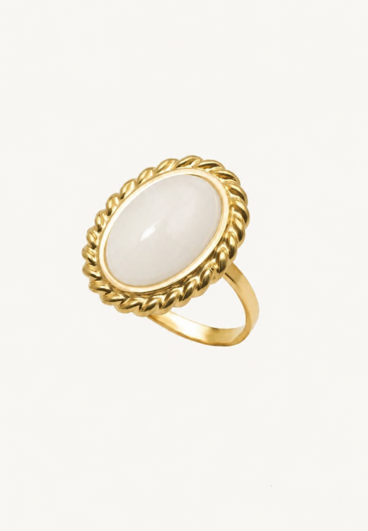 PIERŚCIONEK MON CHERIE WHITE QUARTZ Z REGULACJĄ