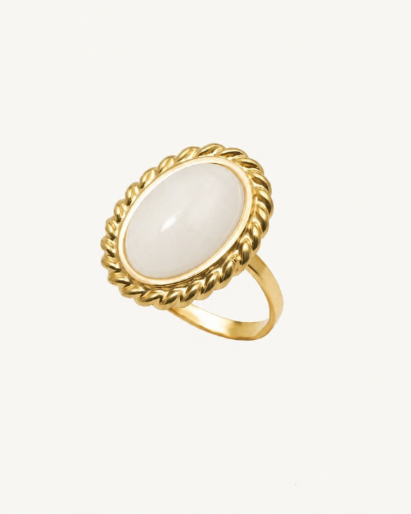 PIERŚCIONEK MON CHERIE WHITE QUARTZ Z REGULACJĄ