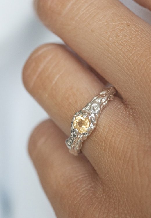 PIERŚCIONEK RAW NO.3 Z CYTRYNEM