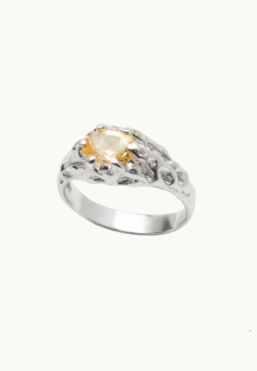 Pierścionek RAW No.2 z Cytrynem